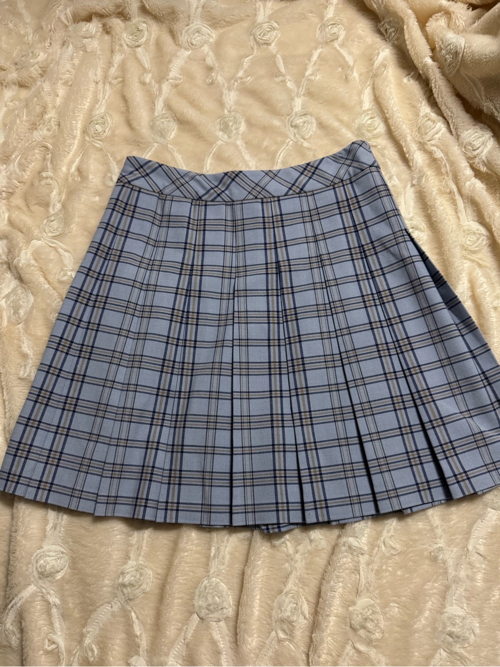 Sunday Best Women’s Blue Plaid Pleated Skirt